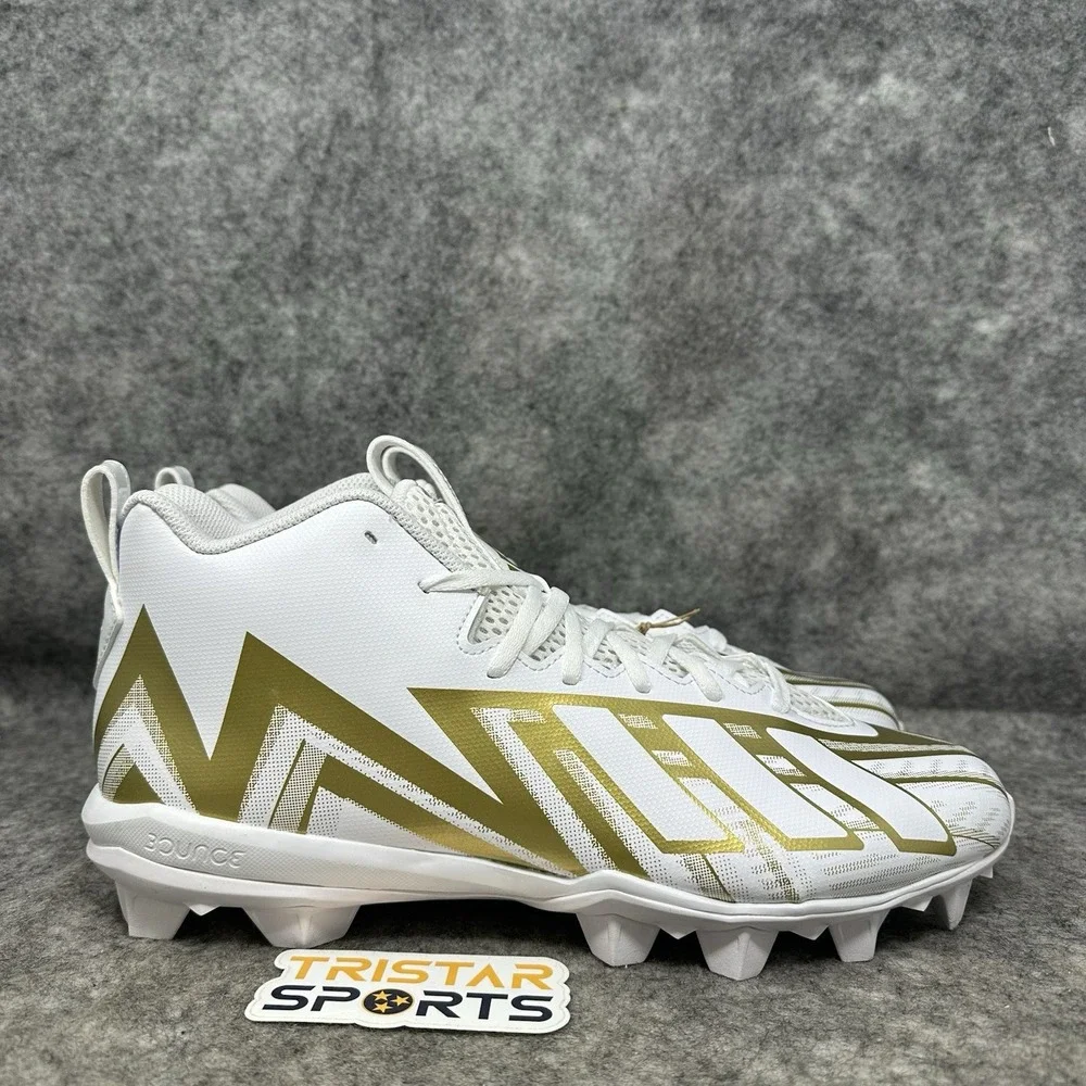 Adidas Freak Spark Mid Football Cleats Mens Size 11.5 White Gold HP7711
